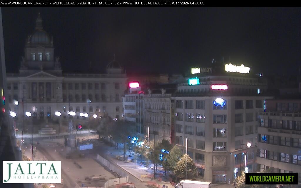 Archiv Foto Webcam Der Wenzelsplatz in der Neustadt Prags