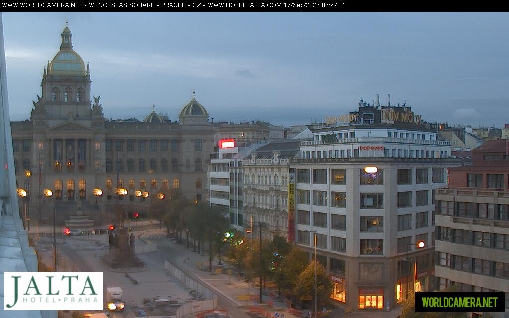 Archiv Foto Webcam Der Wenzelsplatz in der Neustadt Prags