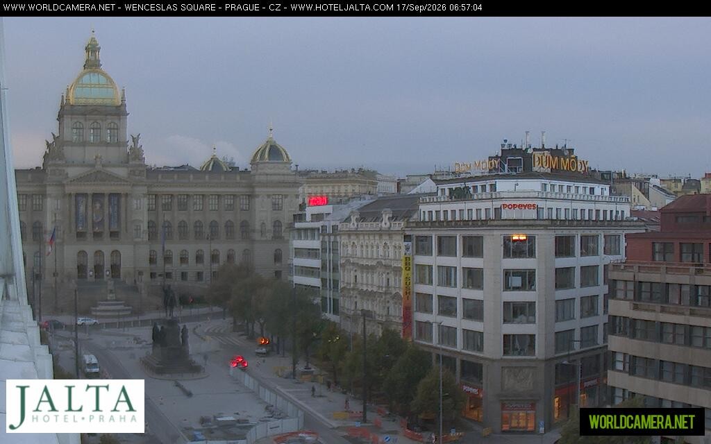 Archiv Foto Webcam Der Wenzelsplatz in der Neustadt Prags