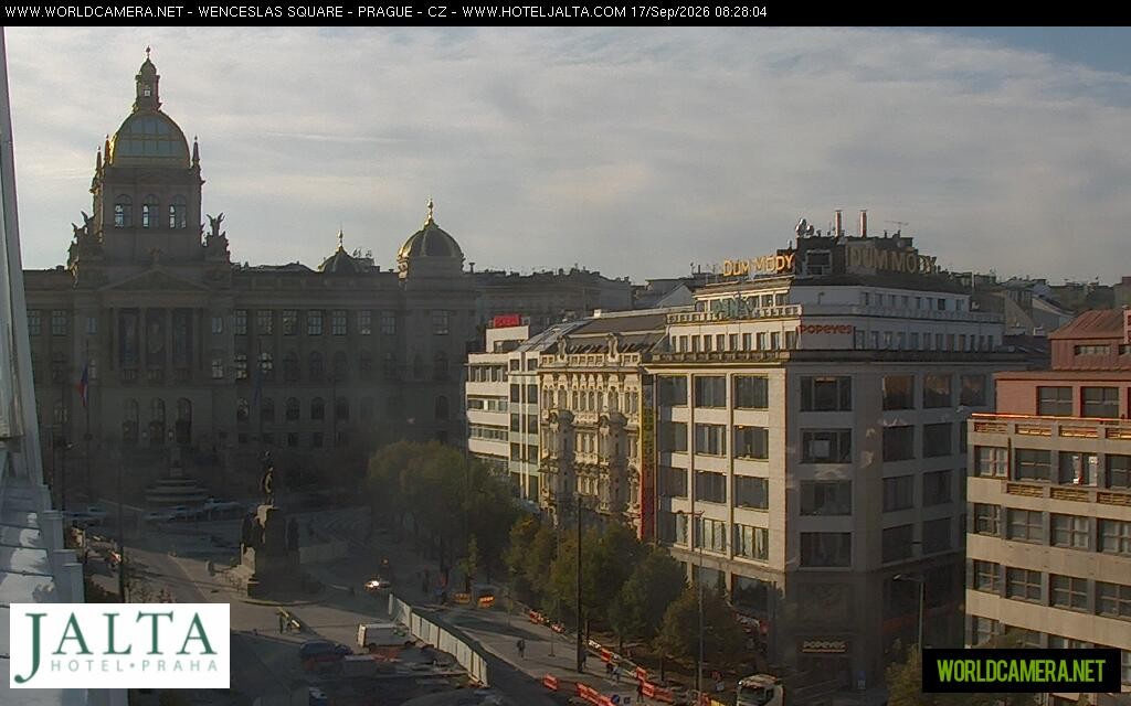 Archiv Foto Webcam Der Wenzelsplatz in der Neustadt Prags