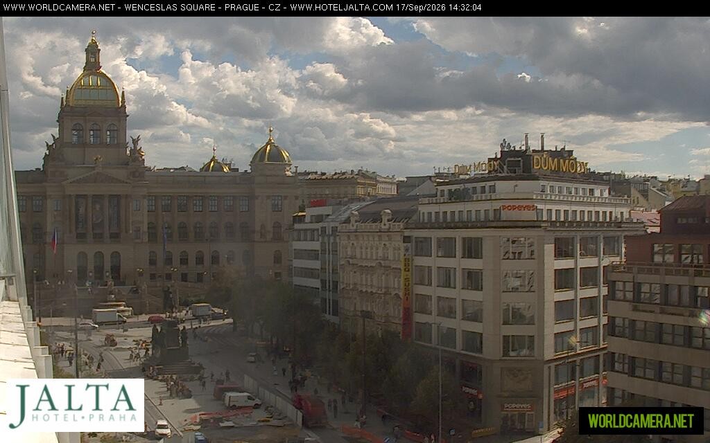 Archiv Foto Webcam Der Wenzelsplatz in der Neustadt Prags