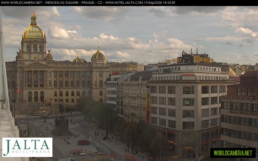 Archiv Foto Webcam Der Wenzelsplatz in der Neustadt Prags