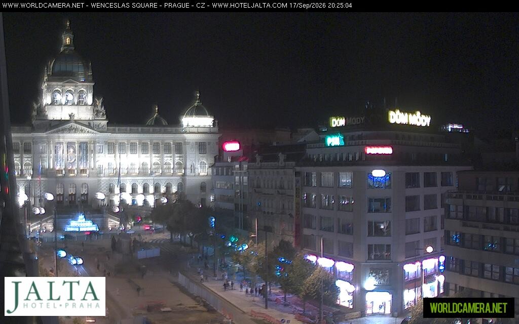 Archiv Foto Webcam Der Wenzelsplatz in der Neustadt Prags