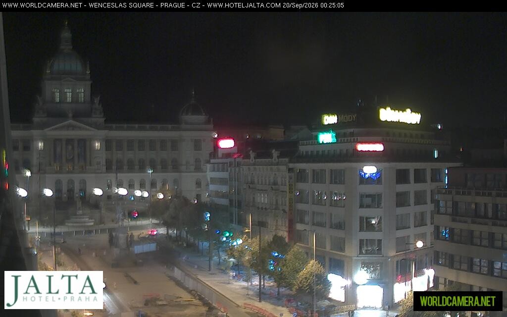 Archiv Foto Webcam Der Wenzelsplatz in der Neustadt Prags