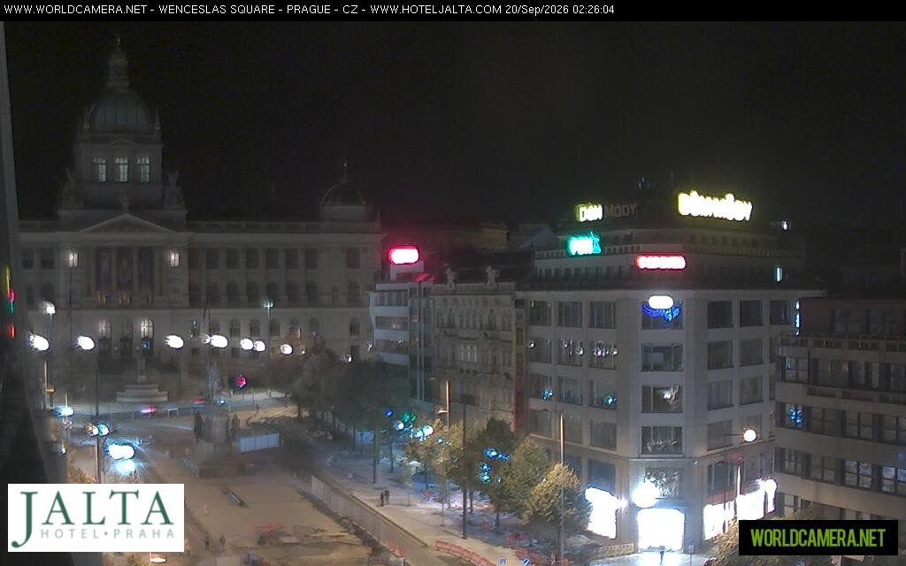 Archiv Foto Webcam Der Wenzelsplatz in der Neustadt Prags
