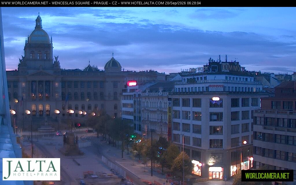 Archived image Webcam Wenceslas Square in Prague