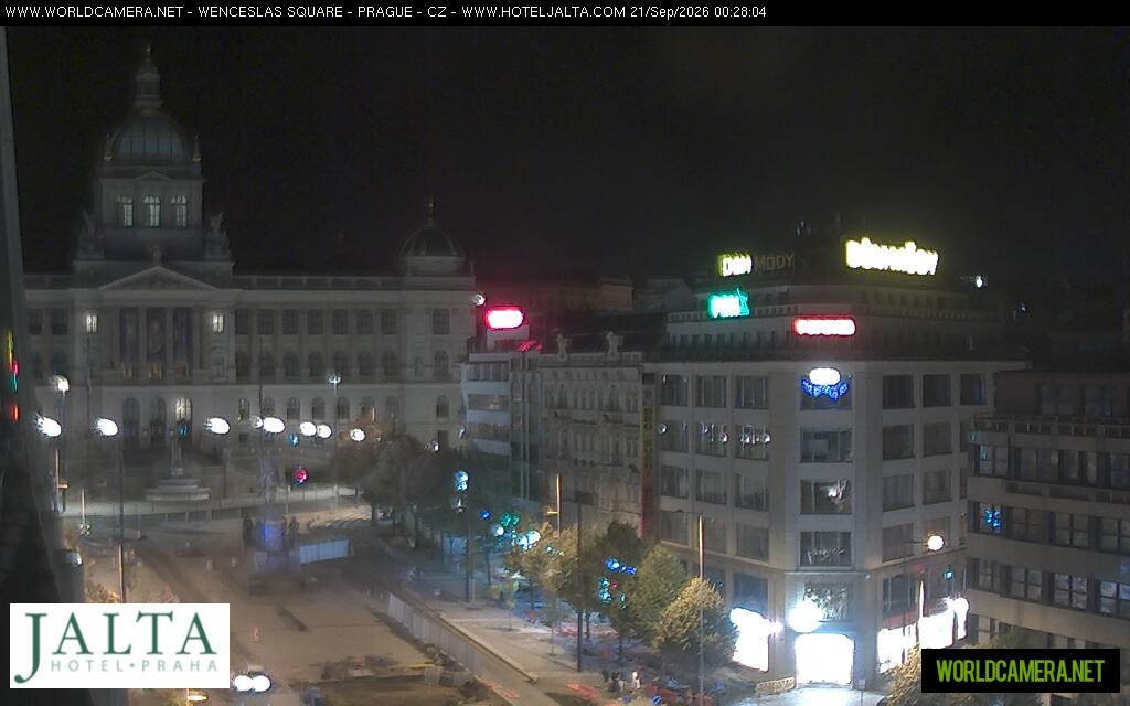 Archived image Webcam Wenceslas Square in Prague