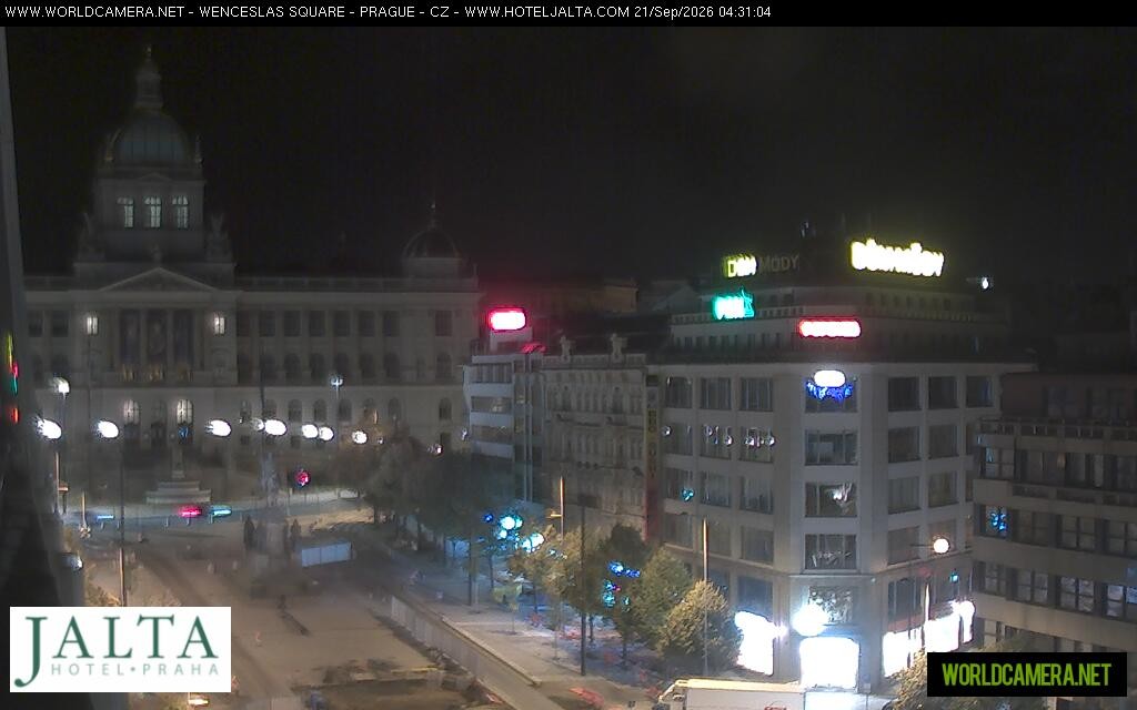 Archived image Webcam Wenceslas Square in Prague