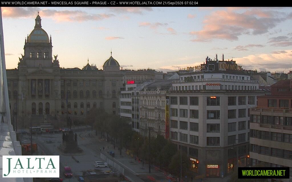 Archived image Webcam Wenceslas Square in Prague