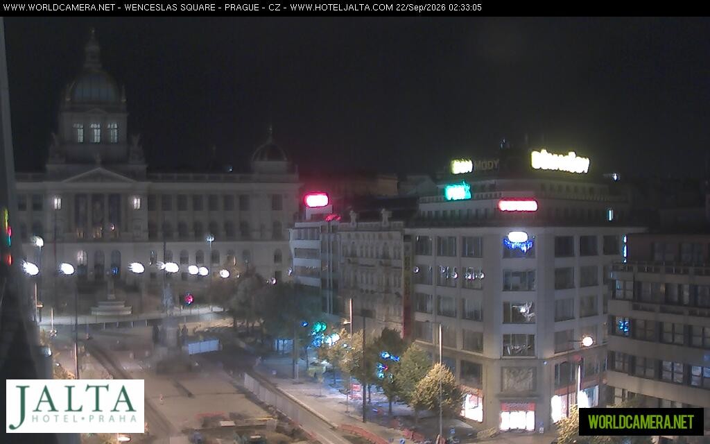 Archiv Foto Webcam Der Wenzelsplatz in der Neustadt Prags