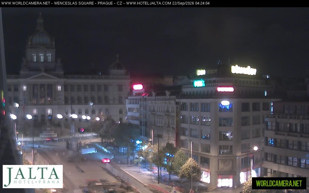 Archiv Foto Webcam Der Wenzelsplatz in der Neustadt Prags