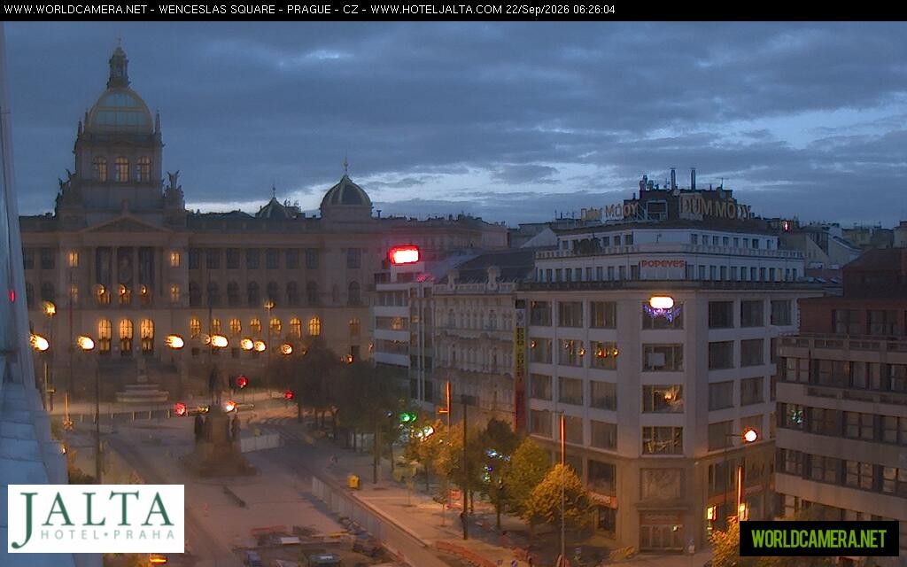 Archiv Foto Webcam Der Wenzelsplatz in der Neustadt Prags