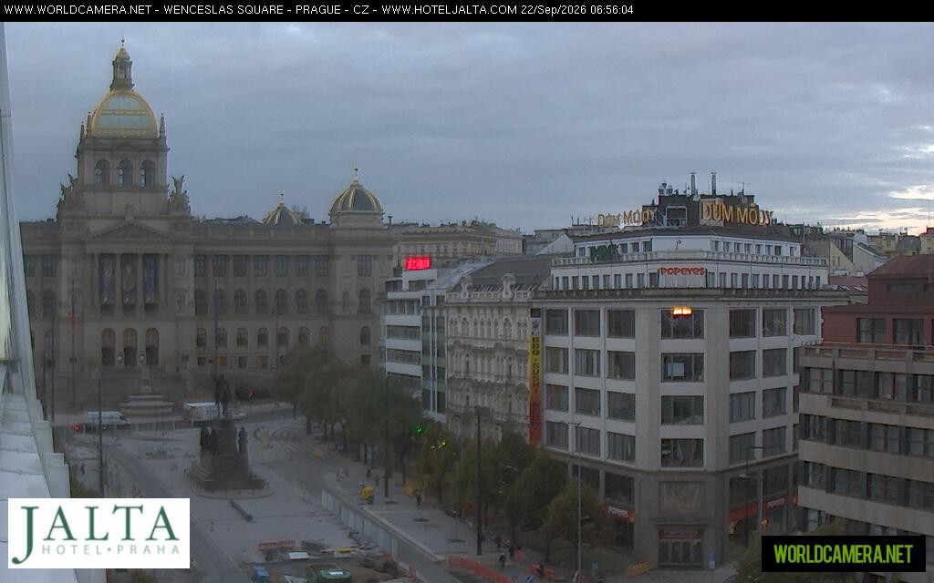 Archived image Webcam Wenceslas Square in Prague