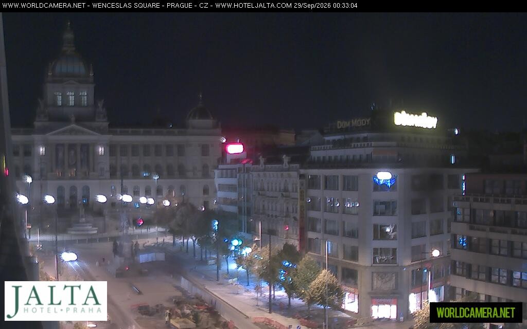 Archiv Foto Webcam Der Wenzelsplatz in der Neustadt Prags