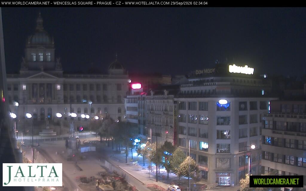 Archiv Foto Webcam Der Wenzelsplatz in der Neustadt Prags