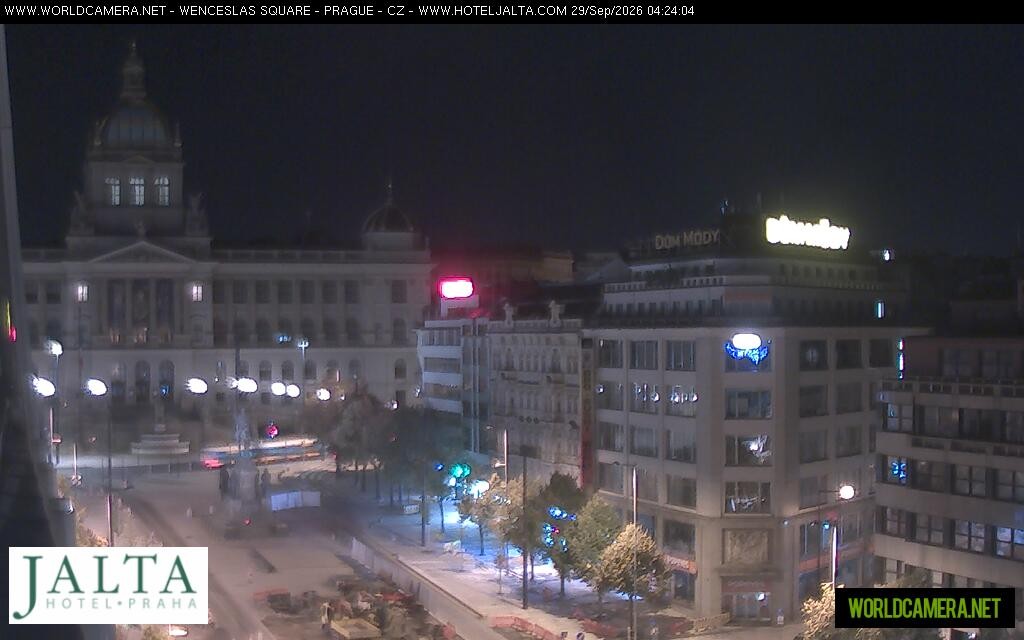 Archiv Foto Webcam Der Wenzelsplatz in der Neustadt Prags