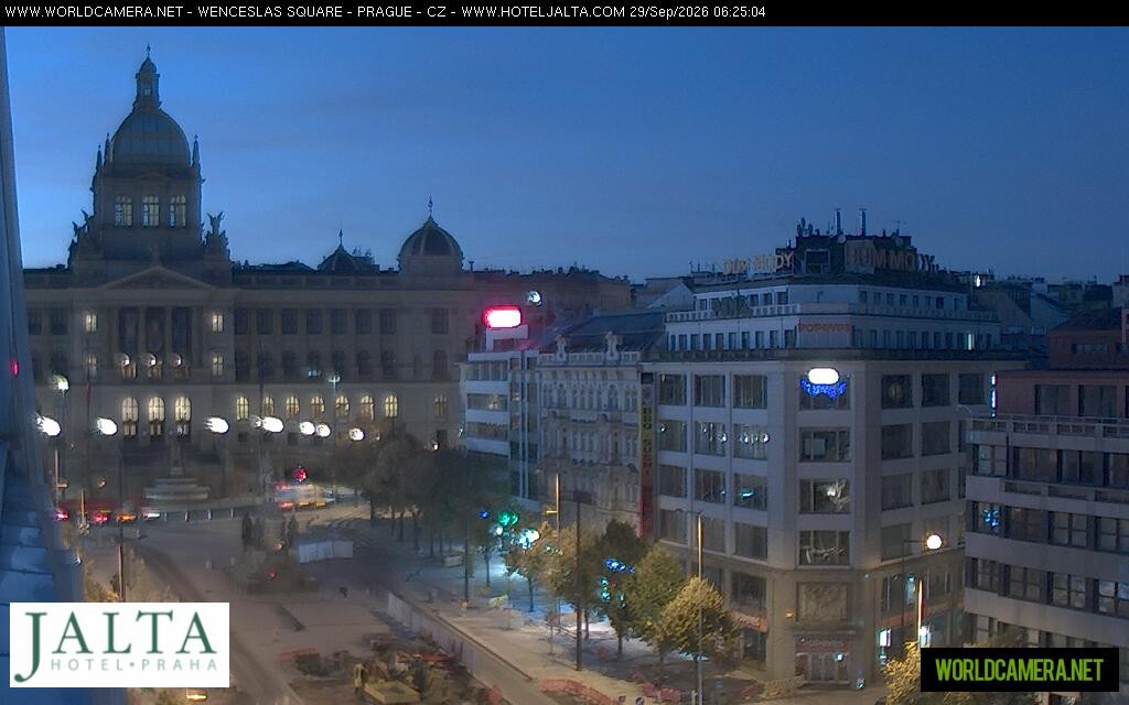 Archiv Foto Webcam Der Wenzelsplatz in der Neustadt Prags