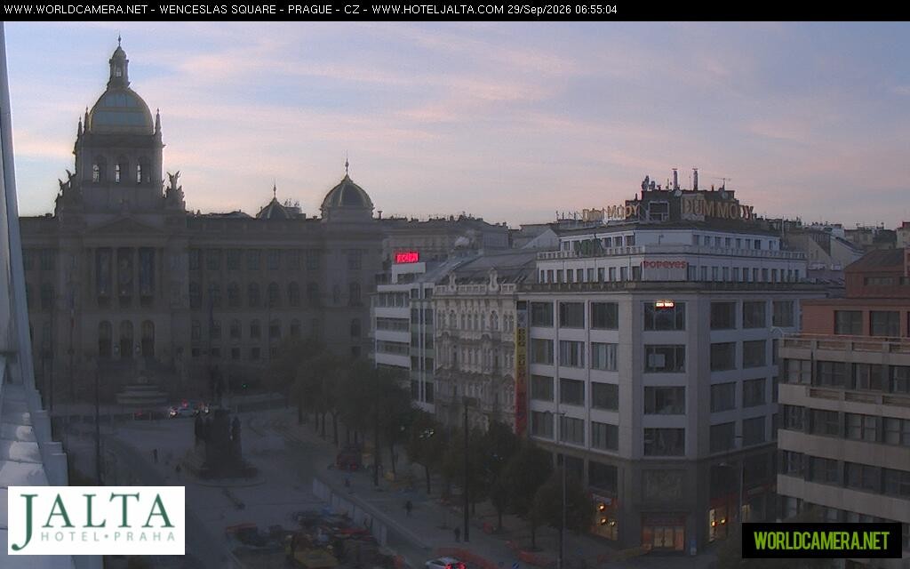 Archiv Foto Webcam Der Wenzelsplatz in der Neustadt Prags