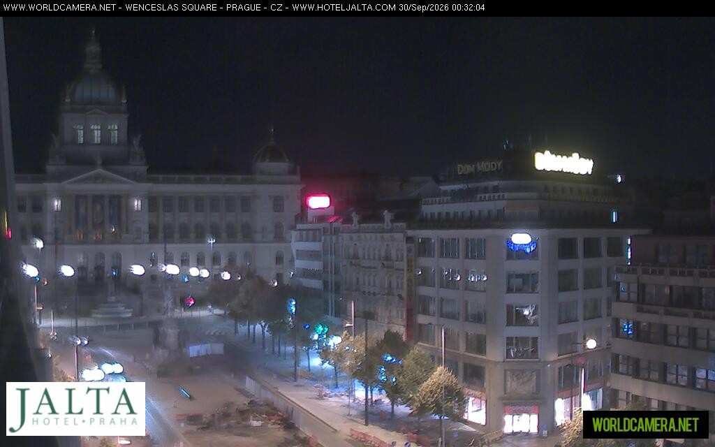 Archiv Foto Webcam Der Wenzelsplatz in der Neustadt Prags