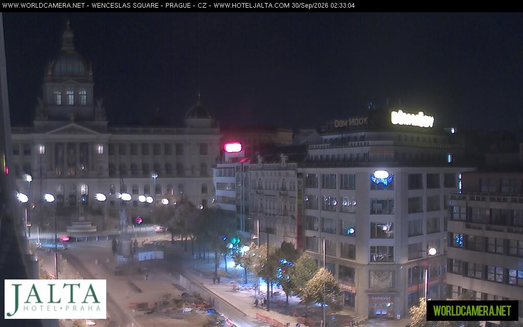 Archiv Foto Webcam Der Wenzelsplatz in der Neustadt Prags