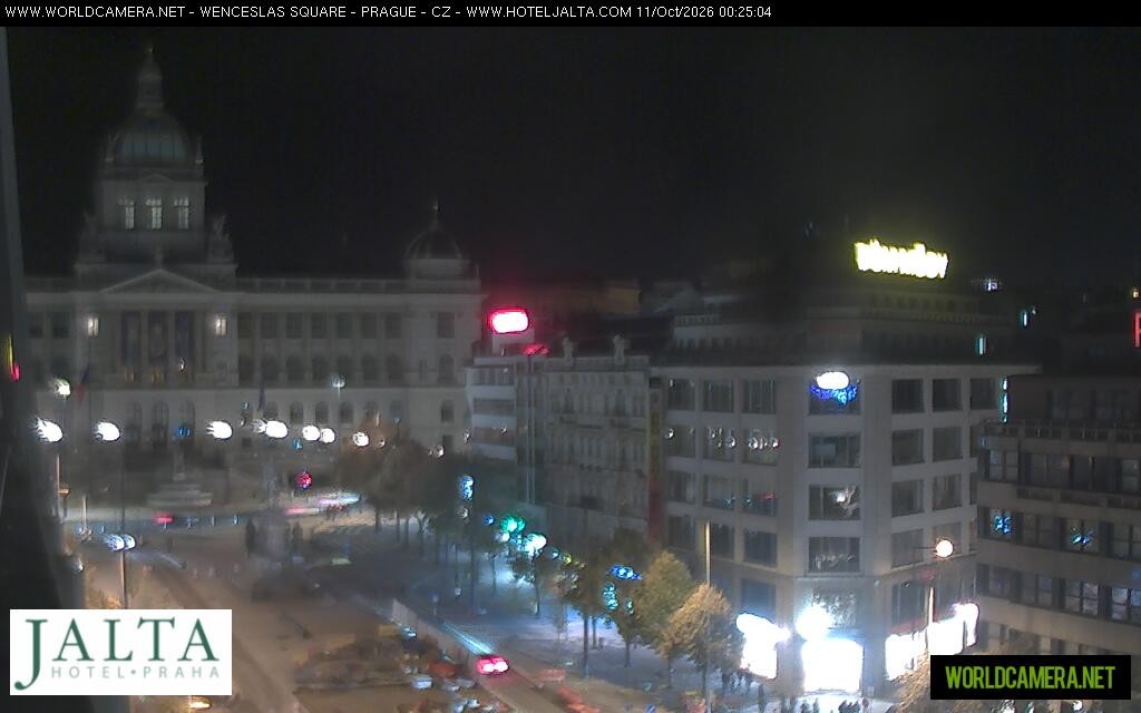 Archiv Foto Webcam Der Wenzelsplatz in der Neustadt Prags