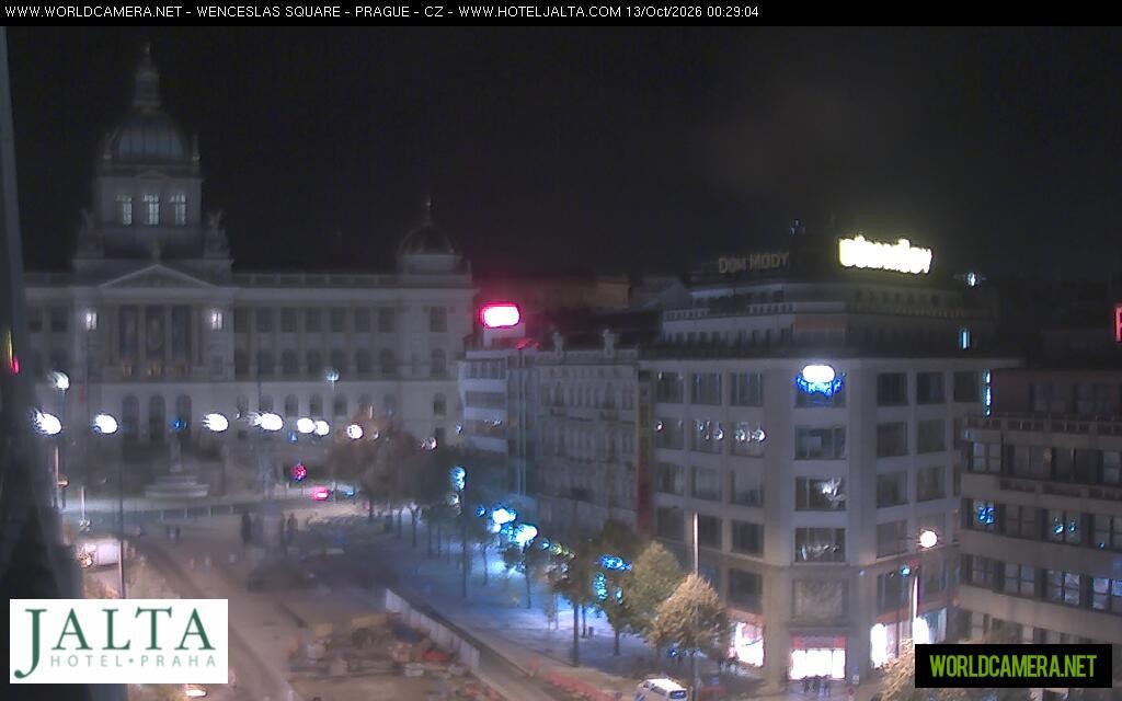 Archiv Foto Webcam Der Wenzelsplatz in der Neustadt Prags