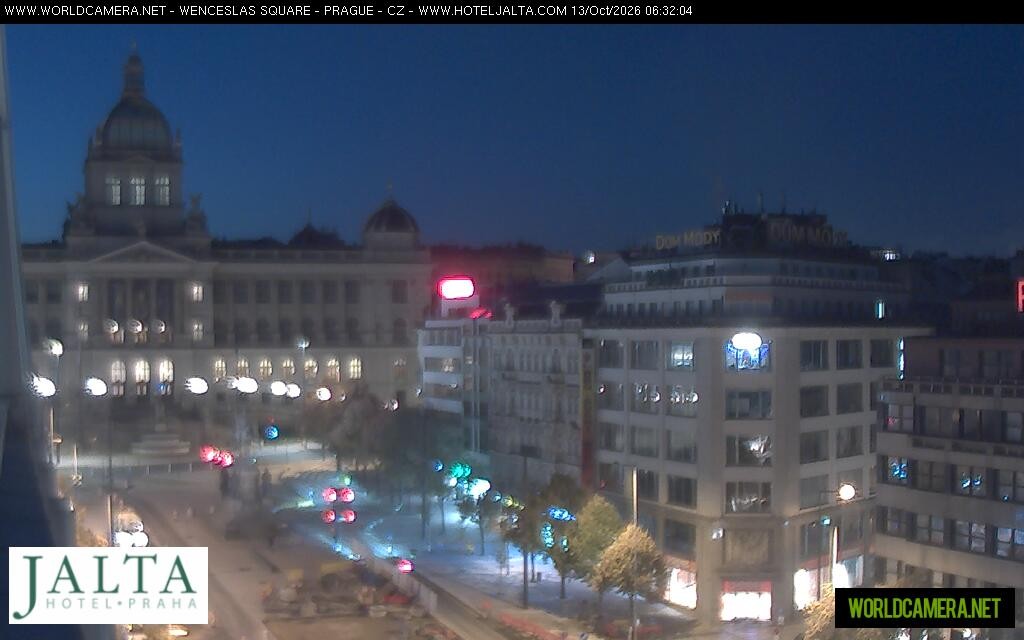 Archiv Foto Webcam Der Wenzelsplatz in der Neustadt Prags