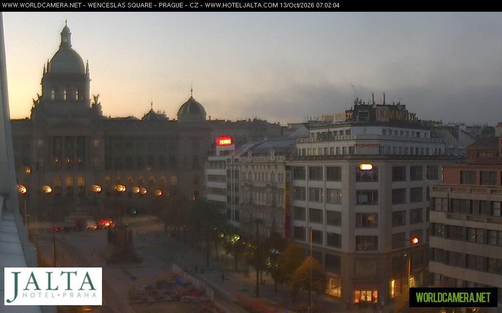 Archiv Foto Webcam Der Wenzelsplatz in der Neustadt Prags