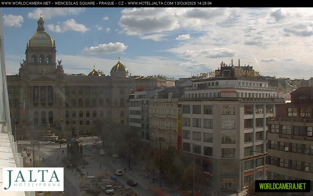 Archiv Foto Webcam Der Wenzelsplatz in der Neustadt Prags