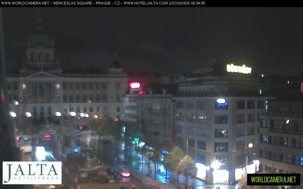 Archiv Foto Webcam Der Wenzelsplatz in der Neustadt Prags