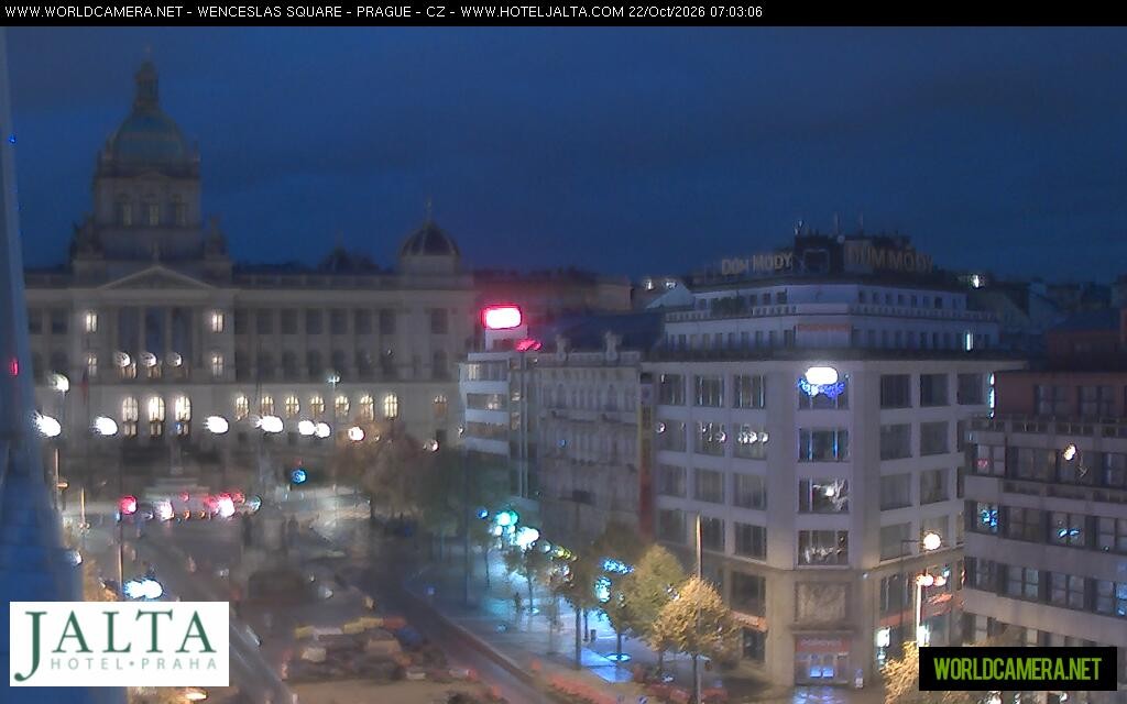 Archiv Foto Webcam Der Wenzelsplatz in der Neustadt Prags