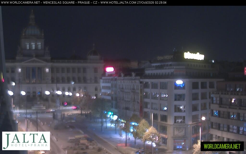 Archived image Webcam Wenceslas Square in Prague