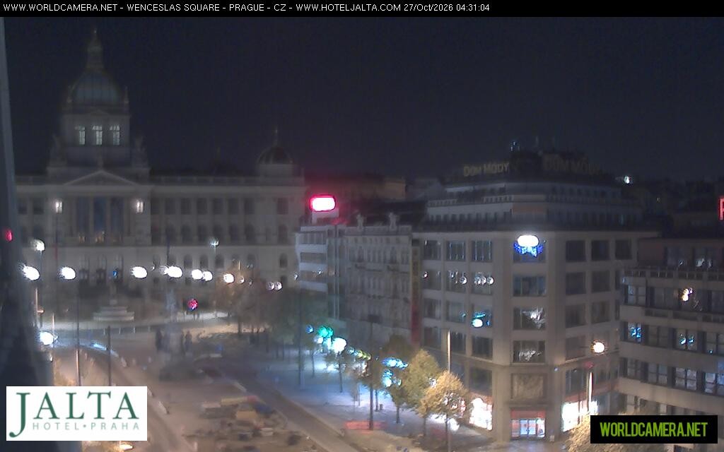 Archived image Webcam Wenceslas Square in Prague