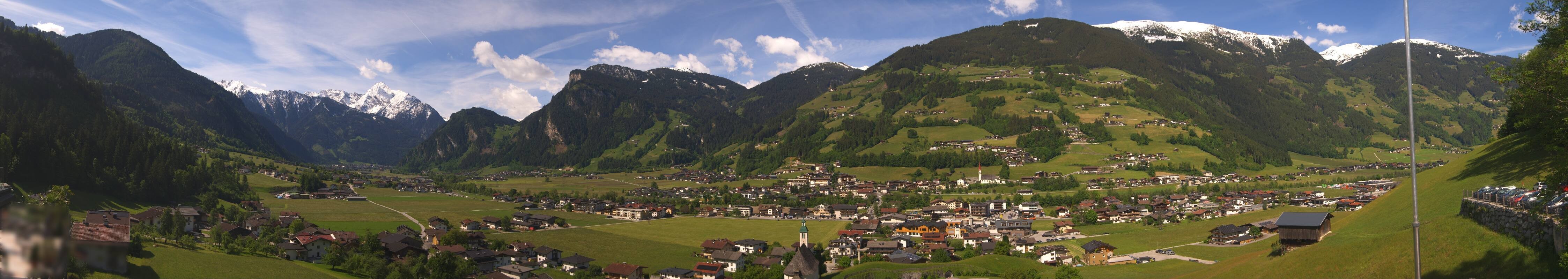 Archiv Foto Webcam Blick von Bichl auf Mayrhofen