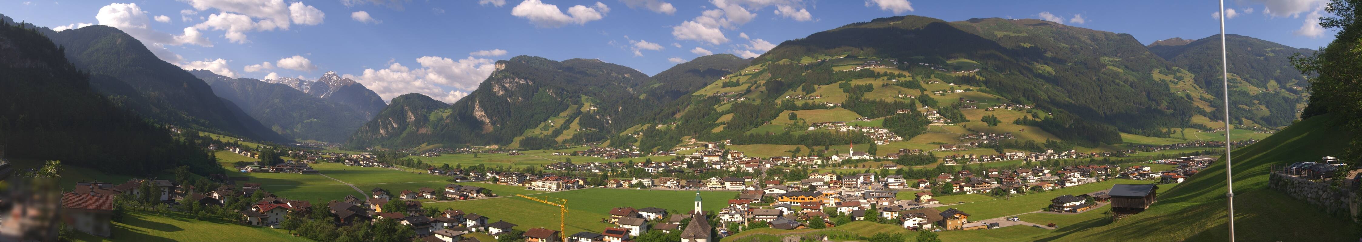 Archiv Foto Webcam Blick von Bichl auf Mayrhofen