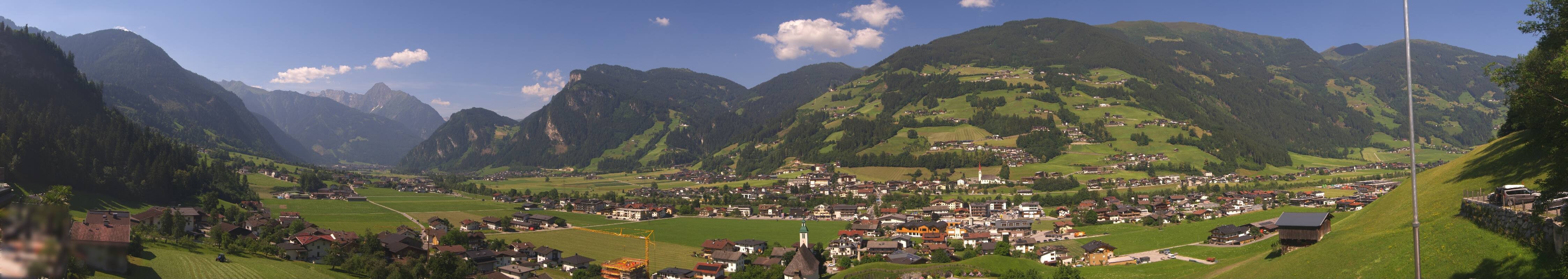 Archiv Foto Webcam Blick von Bichl auf Mayrhofen