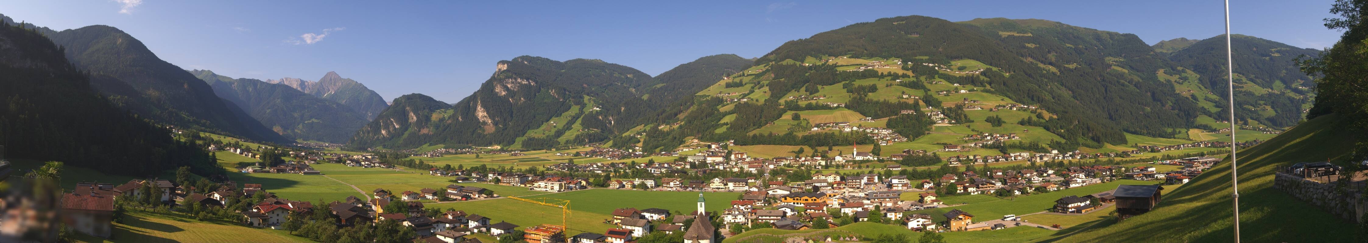 Archiv Foto Webcam Blick von Bichl auf Mayrhofen