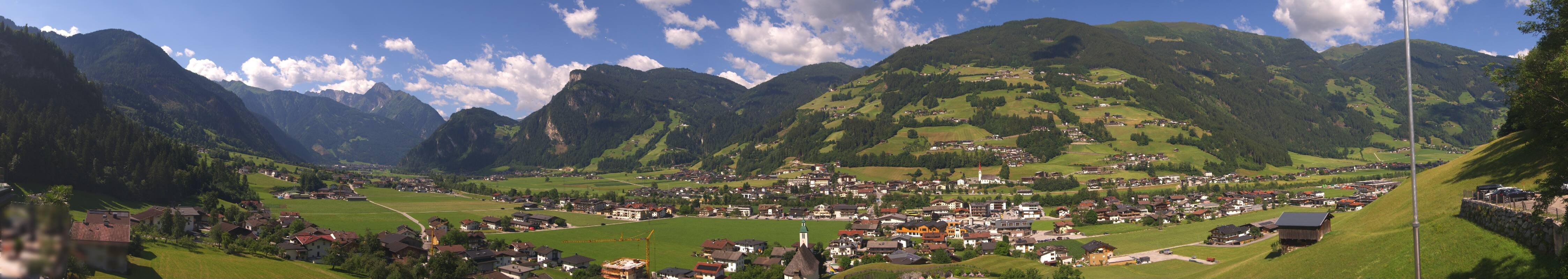 Archiv Foto Webcam Blick von Bichl auf Mayrhofen