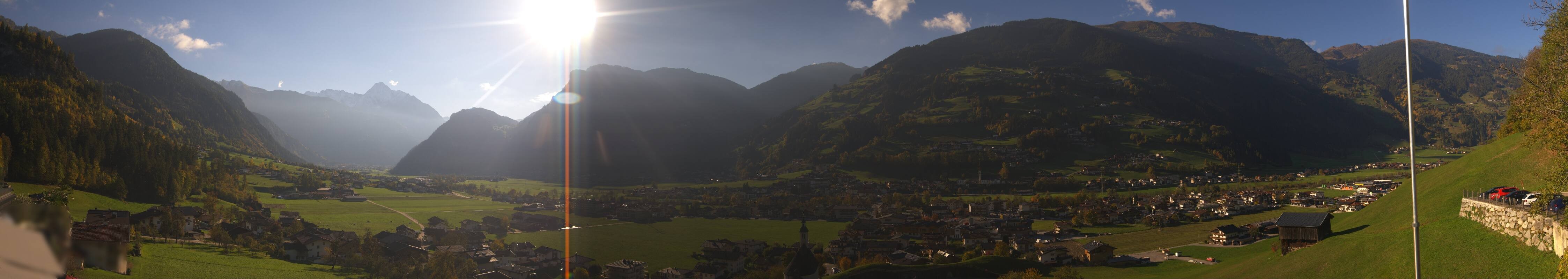 Archiv Foto Webcam Blick von Bichl auf Mayrhofen