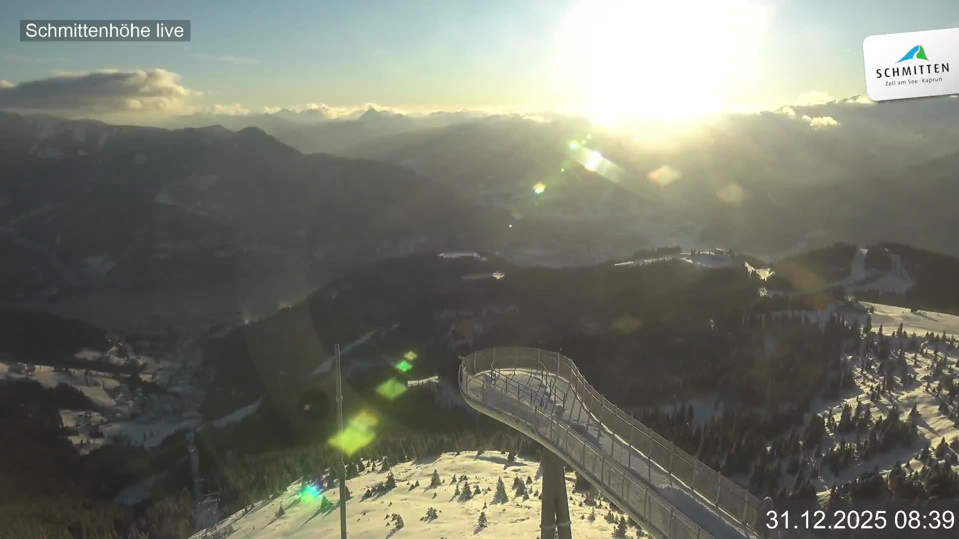 Archiv Foto Webcam Blick vom Gipfel der Schmittenhöhe