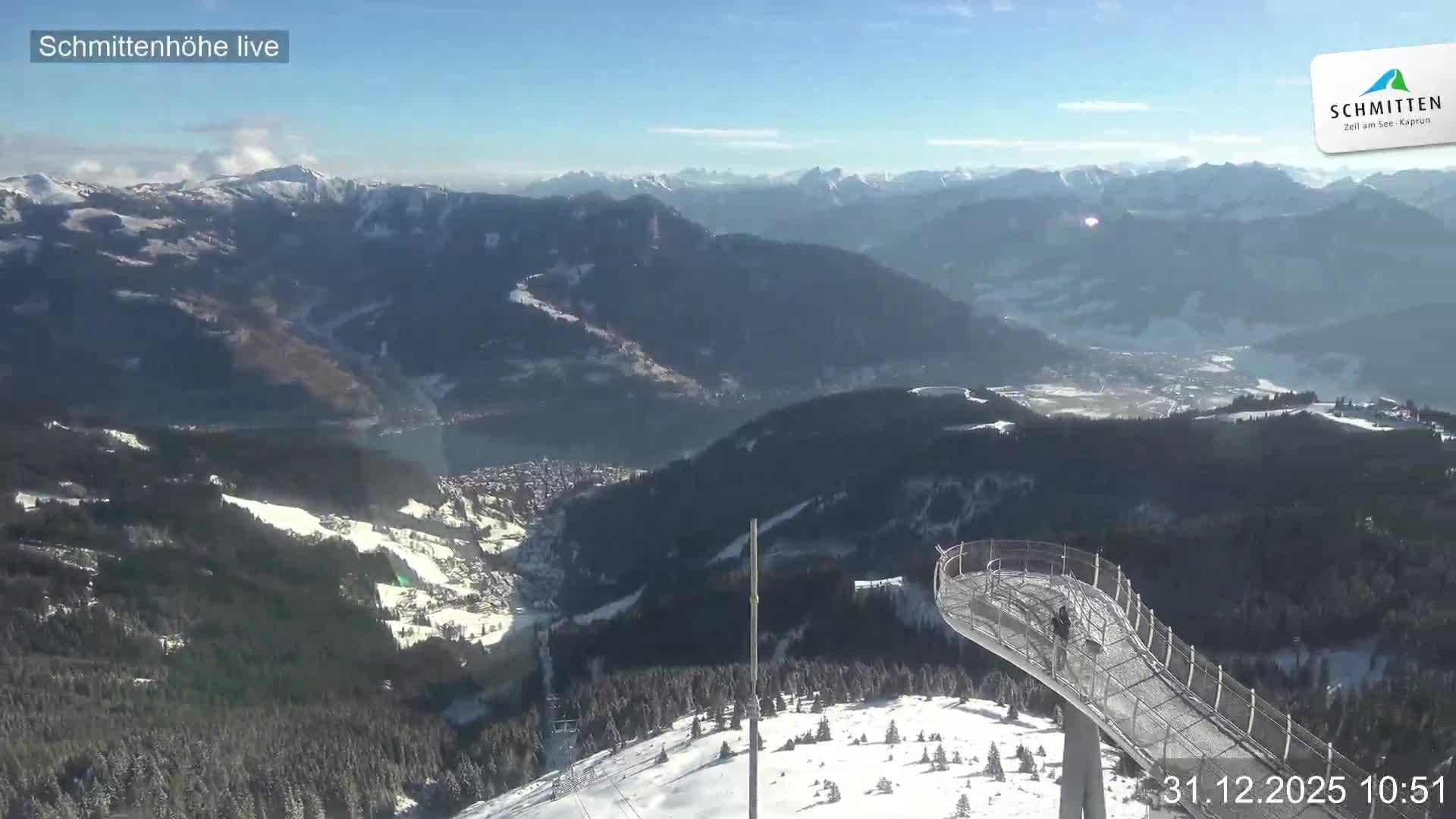 Archiv Foto Webcam Blick vom Gipfel der Schmittenhöhe