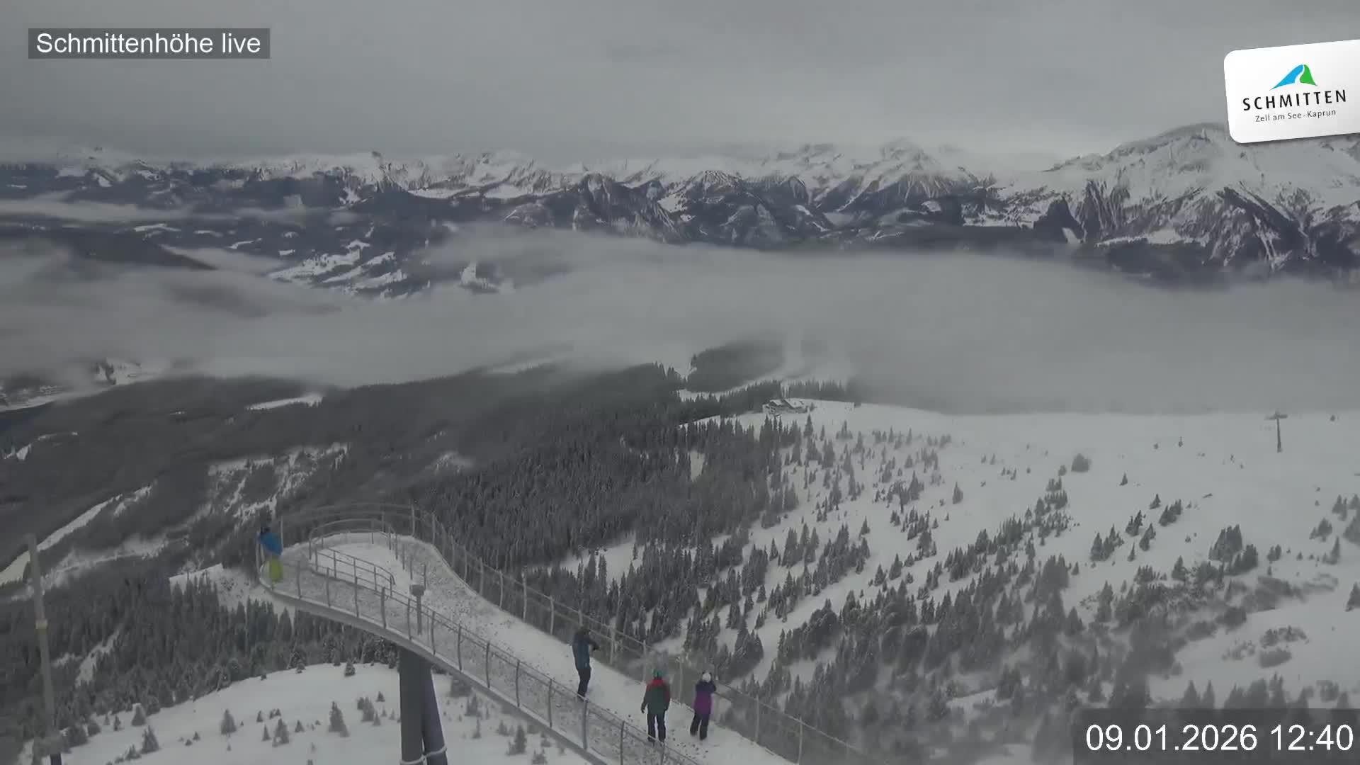 Archiv Foto Webcam Blick vom Gipfel der Schmittenhöhe