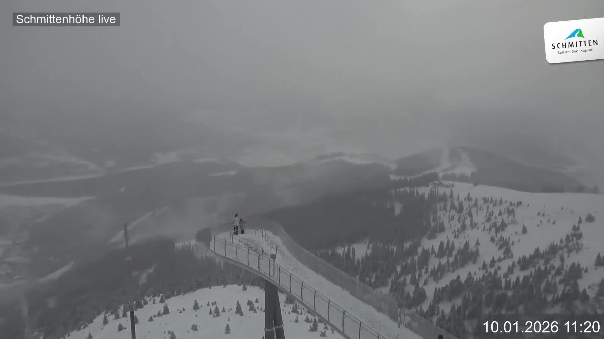 Archiv Foto Webcam Blick vom Gipfel der Schmittenhöhe