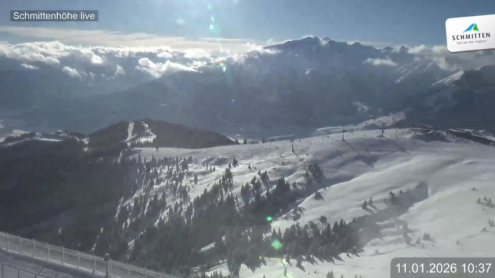 Archiv Foto Webcam Blick vom Gipfel der Schmittenhöhe