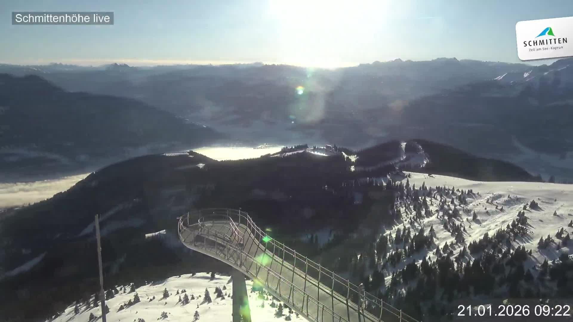 Archiv Foto Webcam Blick vom Gipfel der Schmittenhöhe