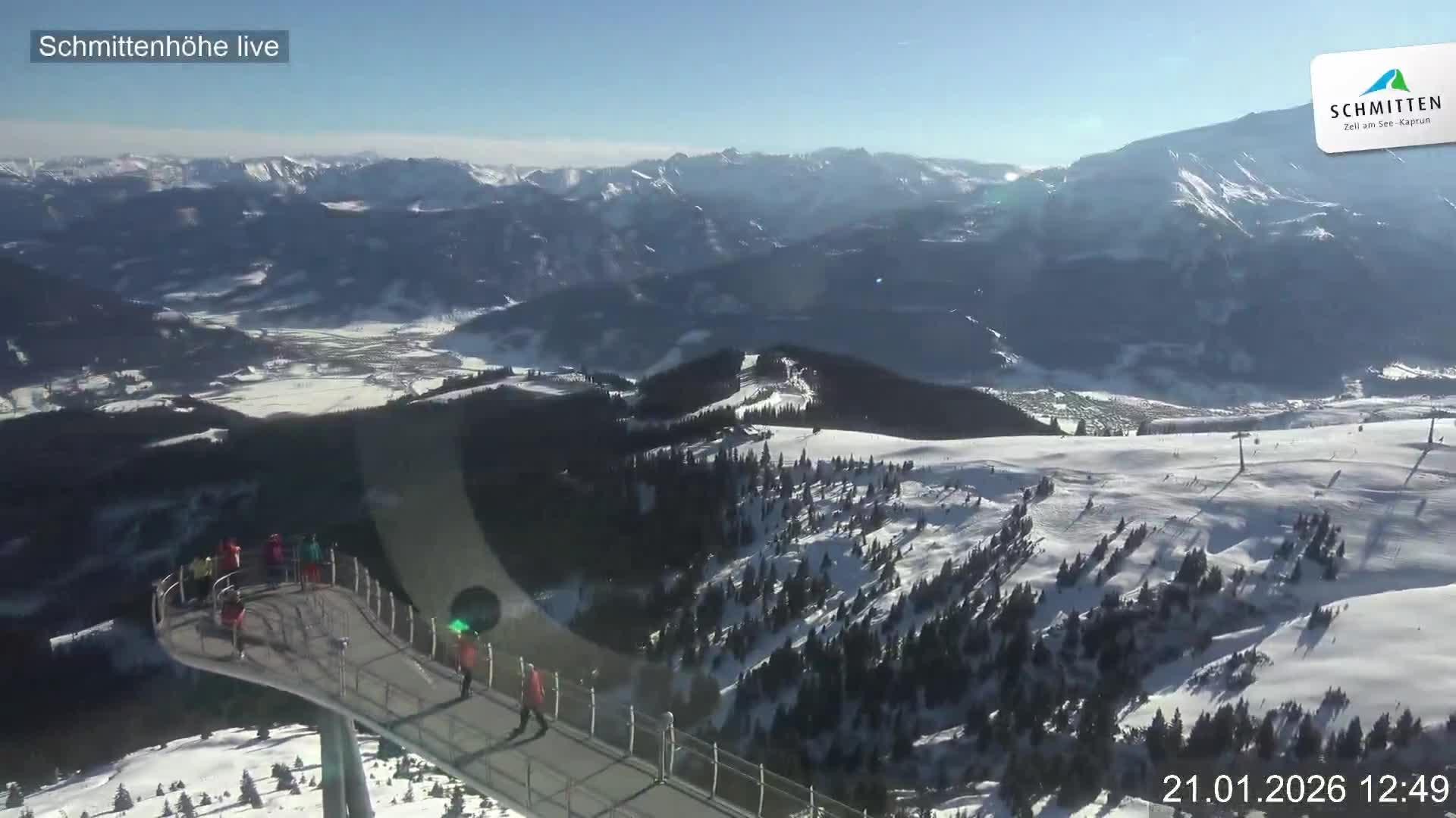 Archiv Foto Webcam Blick vom Gipfel der Schmittenhöhe