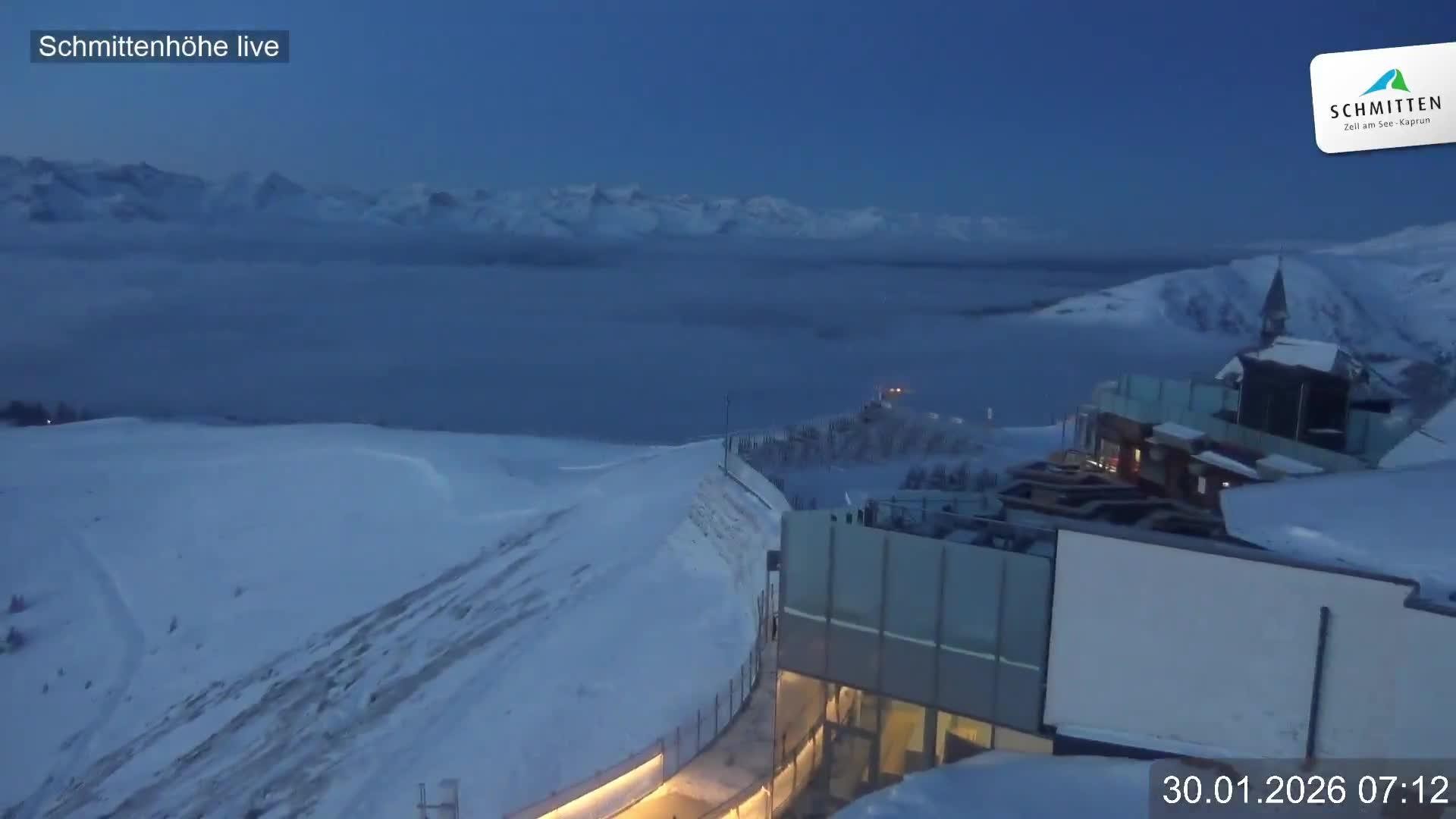 Archiv Foto Webcam Blick vom Gipfel der Schmittenhöhe