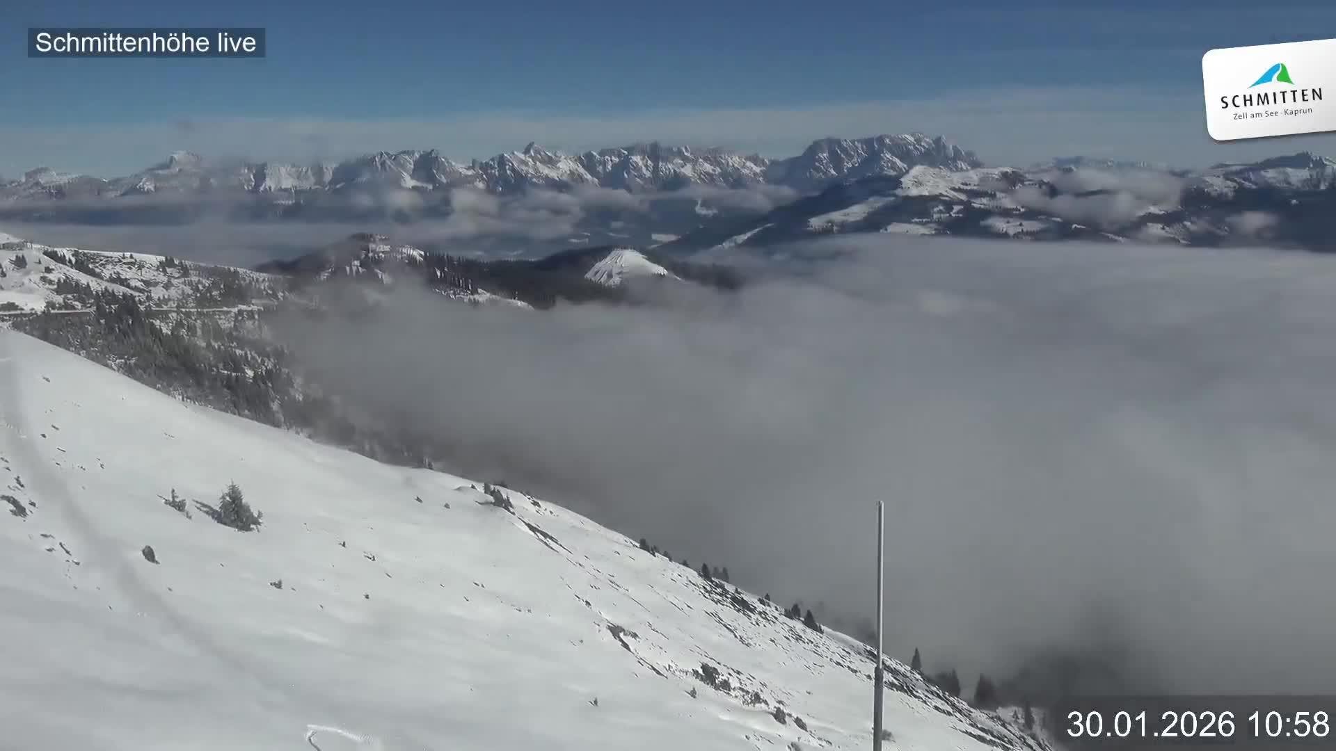 Archiv Foto Webcam Blick vom Gipfel der Schmittenhöhe