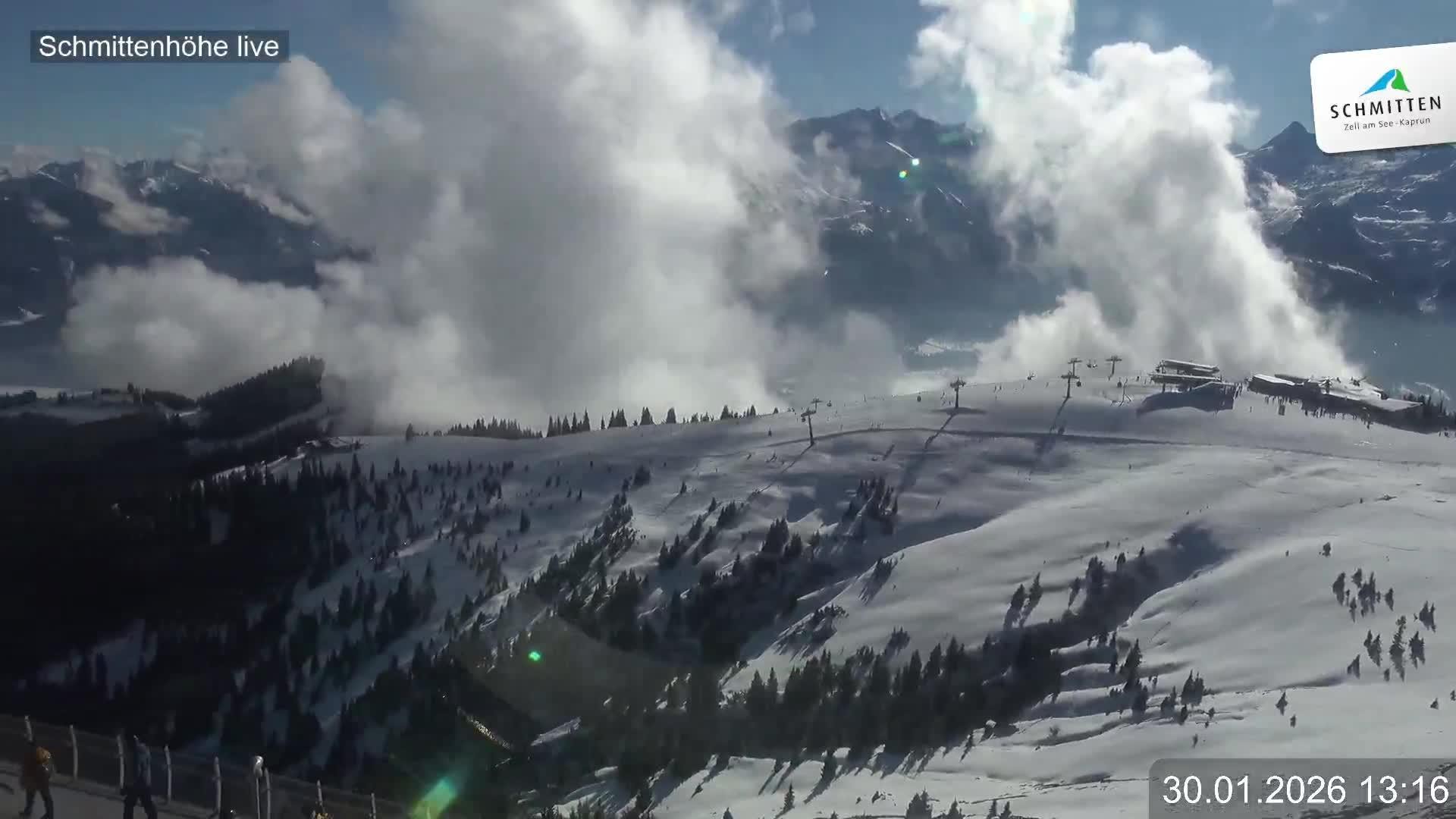 Archiv Foto Webcam Blick vom Gipfel der Schmittenhöhe