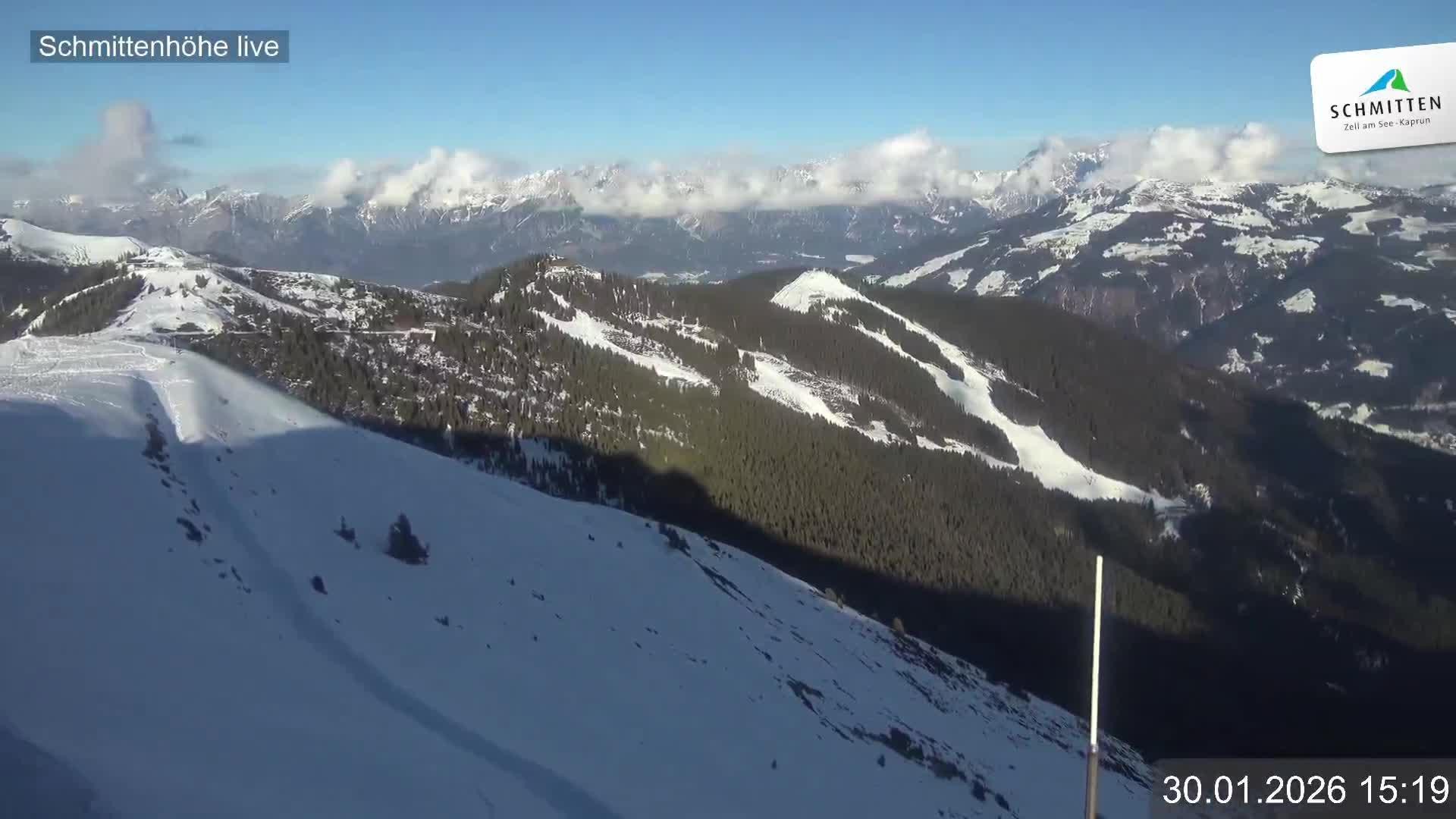 Archiv Foto Webcam Blick vom Gipfel der Schmittenhöhe